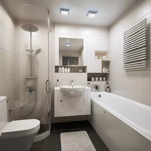White Bathroom Remodel in Estero, Florida